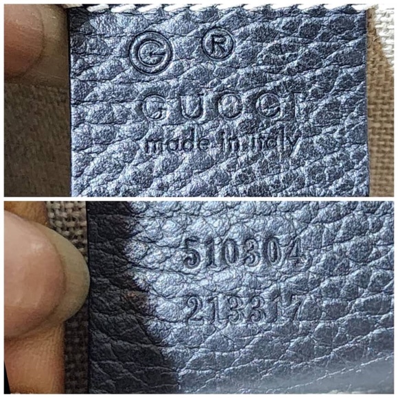 Authentic GUCCI Dollar Calfskin Interlocking G Shoulder Bag Black - Picture 9 of 15